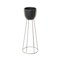 informa-pot-bunga-dengan-stand-25x25x70-cm-s18---gold/hitam