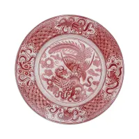 pendopo-26-cm-piring-saji-oriental-burung-hong---merah