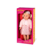 our-generation-set-boneka-millie-blonde-hair-pink-glitter-dress