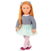 our-generation-set-boneka-arlee-red-hair-top-and-tutu-skirt