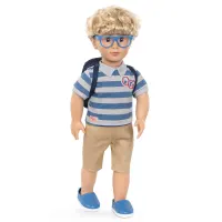 our-generation-set-boneka-leo-boy-school-polo-and-knapsack