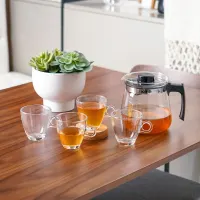 krishome-set-5-pcs-teko-teh-dengan-cangkir---hitam