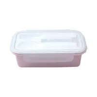 kris-760-ml-tempat-makan-plastik-dengan-alat-makan---pink