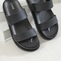 ataru-ukuran-41-sandal-wanita-slides-double-strap---hitam