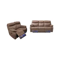 cheers-mackenna-set-sofa-recliner-fabric-2-&-3-seater---cokelat