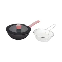 cooking-color-20-cm-set-2-pcs-kirby-wajan-&-saringan---pink