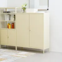 informa-lenelle-kabinet-kantor-metal-2-pintu-wide---putih-ivory