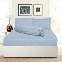 sleeplite-160x200-cm-set-5-pcs-seprai-queen-microfiber-emboss---biru-muda