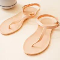 ataru-ukuran-37-sandal-wanita-t-strap-jelly---krem-nude