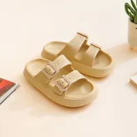 ataru-ukuran-37-sandal-slides-thick-double-buckle---krem-beige