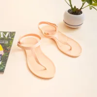 ataru-ukuran-41-sandal-wanita-t-strap-jelly---krem-nude