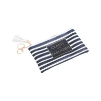 ilook-pouch-stripe-dengan-tassel---hitam-/-putih