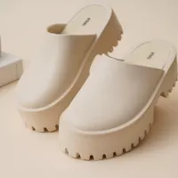 ataru-ukuran-38-sandal-wanita-clogs-wedges---krem-beige