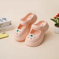 ataru-ukuran-37/38-sandal-wanita-clogs-mary-jane---pink