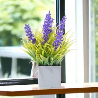 arthome-tanaman-artifisial-grass-lavender-potted---biru