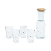 delicia-set-5-pcs-carafe-teko-&-gelas-minum-letters