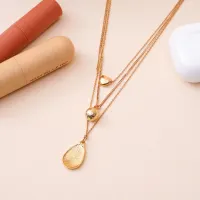 ataru-kalung-wanita-triple-chain-dengan-teardrop---gold