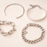 ataru-set-4-pcs-gelang-wanita---silver