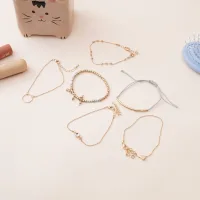 ataru-set-6-pcs-gelang-wanita-circle---gold