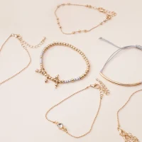 ataru-set-6-pcs-gelang-wanita-circle---gold