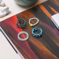 ataru-set-4-pcs-cincin-wanita-geometrical---biru/hijau