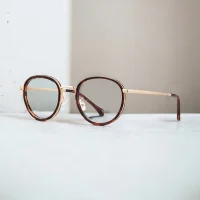 parim-eyewear-kacamata-optical-classic-round---cokelat-tea/gold