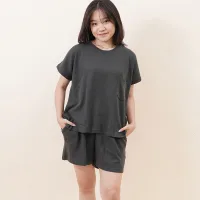 ataru-set-loungewear-wanita---abu-abu-hijau