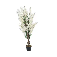 arthome-120-cm-pohon-bunga-artifisial-wintersweet-dengan-pot---putih