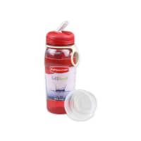 Gambar Rubbermaid 600 Ml Botol Minum Dengan Sedotan - Merah