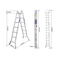 Gambar Fixsteps Tangga Lipat Aluminium Two Joint 7 Step