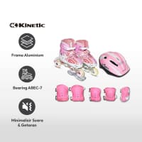 Gambar Kinetic Sepatu Inline Skate Ukuran M Lf-907 - Pink