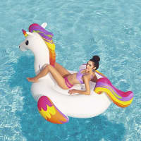 Gambar Bestway Supersized Unicorn Rider Ban Renang 224x164 Cm