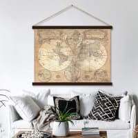 Gambar Hiasan Dinding 120x80 Cm World Map