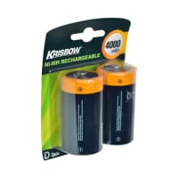 Gambar Krisbow Set Baterai Rechargeable Size D 4000 Mah 2 Pcs