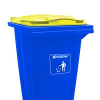 Gambar Krisbow 120 Ltr Tempat Sampah Plastik Outdoor Neo - Biru Kuning