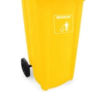 Gambar Krisbow 240 Ltr Tempat Sampah Plastik Outdoor Neo - Kuning