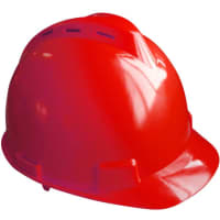 Gambar Krisbow Brim Vented Helm Keselamatan Kerja Hdpe - Merah