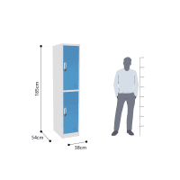 Gambar Informa Loker Metal 2 Pintu - Putih/biru