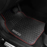 Gambar Sparco Set 3 Pcs Karpet Mobil Pvc - Hitam Merah