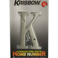 Gambar Krisbow Huruf Rumah K Stainless Steel 10 Cm