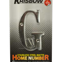 Gambar Krisbow Huruf Rumah G Stainless Steel 10 Cm