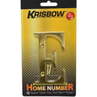 Gambar Krisbow Huruf Rumah E Polish Brass 10 Cm