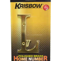 Gambar Krisbow Huruf Rumah L Polish Brass 10 Cm