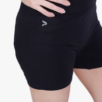 Gambar Alph Ukuran L Celana Pendek Yoga Seamless Wanita - Hitam
