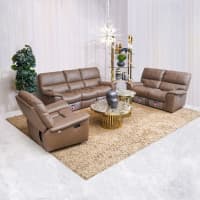 Gambar M &D Donatello Sofa Recliner Kulit 1 Seater - Cokelat