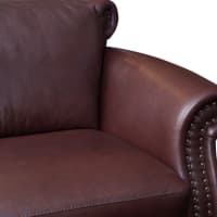 Gambar M & D Neo Pusiano Set Sofa Kulit - Cokelat
