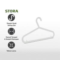 Gambar Stora Set 5 Pcs Hanger Plastik - Putih