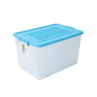 Gambar Krishome 90 Ltr Tempat Penyimpanan Dengan Roda - Biru/putih