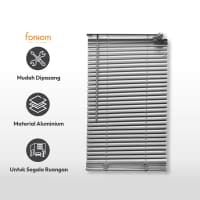 Gambar Forhom 120x220 Cm Venetian Blind Aluminium - Silver