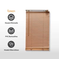 Gambar Forhom 40x180 Cm Venetian Blind Pvc - Cokelat